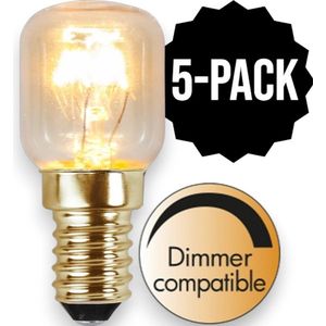 5-Pack | Ovenlampje - E14 - 25W - Extra Warm Wit - 2700K - Filament