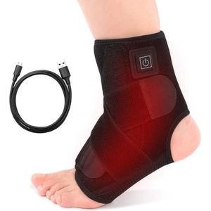 Ademende enkelbrace - ondersteuning voor enkelsport - orthese bij tendinitis en enkelgewrichtsschade (zwart) .