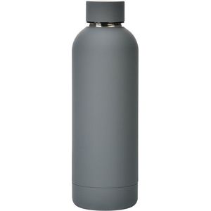 Thermosfles - 500 ml - Dubbelwandig - Grijs - RVS - Warm - Koud - Koffie - Water - Thee - Duurzaam