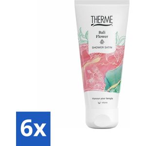 Therme - Bali Flower - Douche Satin - Verfrissend - Verzorgend - 200ml - Voordeelverpakking - 6 stuks