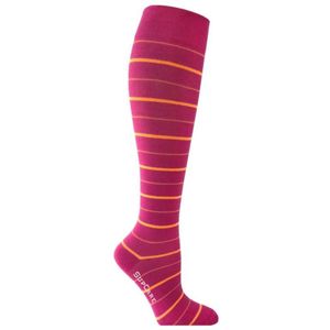 Supcare compressie sokken maat M (40-42) – roze met oranje – compressiekousen – steunkousen - ademend - gezwollen benen & voeten – vermoeide benen - pijnlijke benen – spataderen - dagelijks gebruik – vliegreizen – zwangerschap – dames & heren