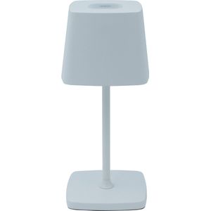 Luxus Tafellamp Touch Deluxe - Aimée - Wit - H21 x Ø10 - Tafellamp - Terraslamp - Bureaulamp - LED - Oplaadbaar - Dimbaar - Draadloos - Industrieel en modern - Op batterijen - Nachtlamp voor de slaapkamer - Tafellamp voor binnen en buiten