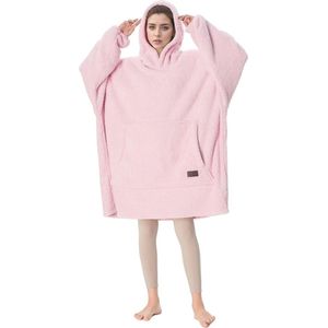 Oversized sherpa hoodie deken - Warme en comfortabele knuffeldeken met mouwen en capuchon