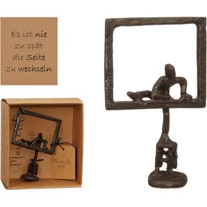 Decopatent® Beeld Sculptuur Change Site - Sculptuur van Metaal - Design Sculpturen - Moments of Life - In Giftbox