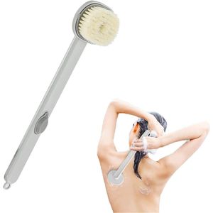 Detachable Back Body Bath Sponge - Badborstel met Geïntegreerd Douchegelreservoir - Lange Handgreep voor Makkelijk Gebruik