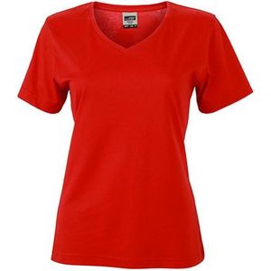 James and Nicholson Dames/dames Workwear T-Shirt (Rood)