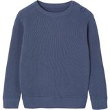 Jongenstrui - Leiblauw - Ribtricot - Lange Mouwen