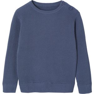 Jongenstrui - Leiblauw - Ribtricot - Lange Mouwen