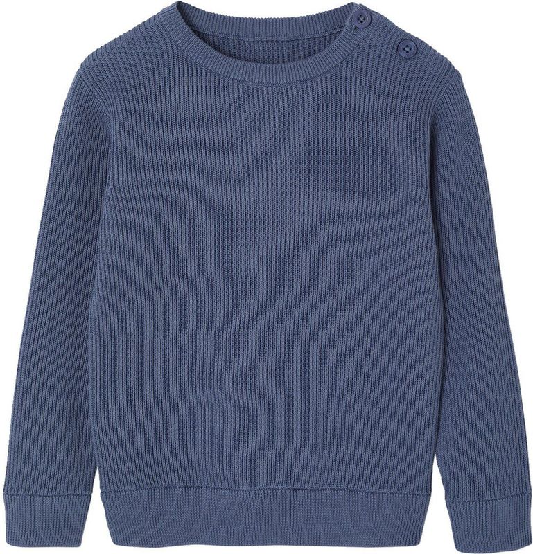 Jongenstrui - Leiblauw - Ribtricot - Lange Mouwen