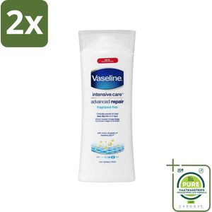 Vaseline - Advanced Repair - Bodylotion - Voor Droge Huid - 400 ml - Voordeelverpakking - 2 stuks - Hydratatie huid - Droge huid