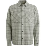 Cast Iron Heren overhemd lange mouw groen (Maat: S) - Ruit