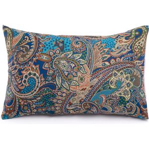 Selbro ® Set van 2 Luxe Kussenslopen 40 x 80 cm in Donkerblauw Met Kleurig Patroon