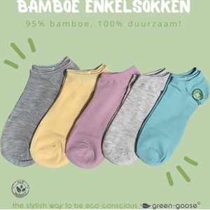 green-goose® Bamboe Footies | 5 Paar | Choco Kleuren | Maat 35-39