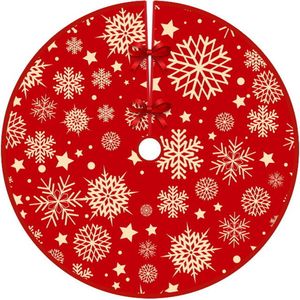 Kerstboomrok Kerstkleed Kerstboomkleed Kerst Versiering Decoratie Kerstrok Kleed Vloerkleed Sneeuw 90cm – 1 Stuk