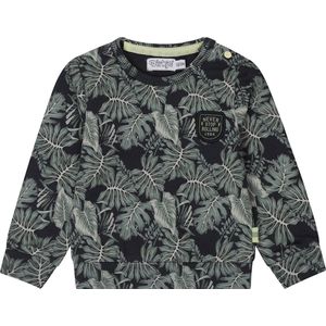 Dirkje Sweater met Bladprint Blauw