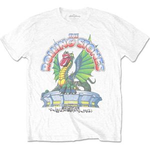 The Rolling Stones - 81 Tour Dragon Heren T-shirt - M - Wit