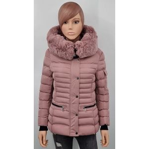 Wulux - Dames Jas - Dames Winterjas - Getailleerd Model - Roze - Maat M