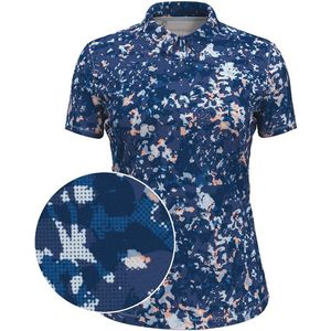 Under Armour Playoff 3.0 Printed-Dames Polo Tech Blue - Nimbus Blue