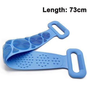 Rug Krabber Siliconen - Dubbelzijdig Design - Lang Handvat Massage Borstel voor Bad en Douche - 1 Stuks - Alledaags Gebruik Blauw