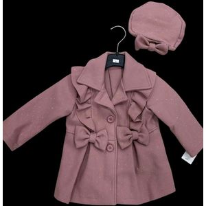 Heerlijke herfstjas - Oud Roze met bling bling - voor meisjes - Nieuwe najaarscollectie - Eigenwijsz collectie