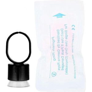 100 Tattoo-inktringcups Ringcups Microblading Pigmentlijm Make-uphouder Make-upringen - Lijmringen Palet Plastic Nagelringen met Spons .
