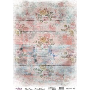 Cadence Rijst Decoupage Papier 403 30x42 cm Rozen Hout