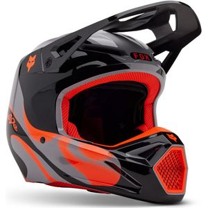 FOX - V1 Emotion - Crosshelm - Zwart Grijs Oranje