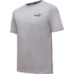 PUMA ESS Small Logo Tee Heren T-shirt - Grijs - Maat XL
