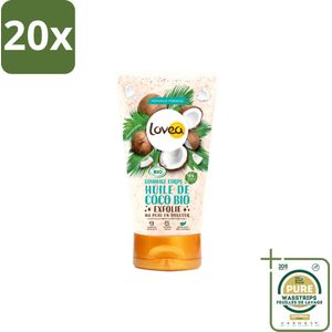 20 x Lovea – Body Scrub – Biologische Kokos – Natuurlijke exfoliatie – 150 ml - Grootverpakking - Koffiezetapparaat