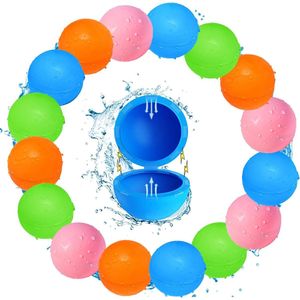 Herbruikbare waterballonnen zomerspeelgoed - 16 stuks voor kinderen van 3 tot 12 jaar
