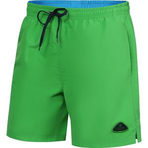 Ladeheid LA-ZA-SWS-Long Heren Zwembroek - Zwemshorts - met zijzakken en achterzak - sneldrogend - met binnenslip van mesh - Koordsluiting - Polyester - Limoen/Azuurblauw - M