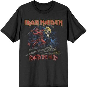 Iron Maiden - Number Of The Beast Run To The Hills Distress Heren T-shirt - 2XL - Zwart