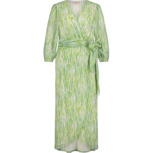 Freebird Jurk Dress Blossom Midi Wv 1614 Abstract Green Dames Maat - S