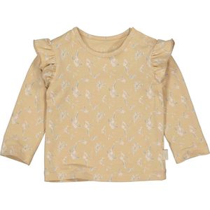 LEVV Baby Gebloemde Longsleeve LNINANOS van Biologisch Katoen Geelgroen