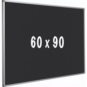 Prikbord kurk PRO - Aluminium frame - Eenvoudige montage - Punaises - Blauw - Zwart - Prikborden - 60x90cm