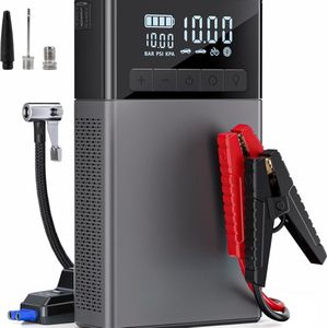 Jumpstarter Voor Auto - Starthulp - Starthulp Voor Auto - Jumpstarter Powerbank - Jumpstarter Met Compressor