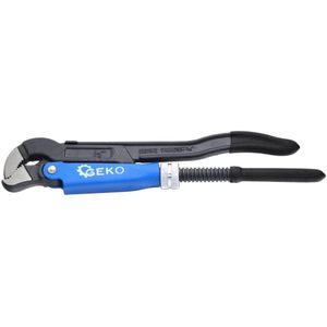 GEKO S-vormige pijptang - 45° hoek - Inductiegeharde tanden - Dubbel-T profiel grip