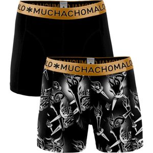 Muchachomalo-2-pack onderbroeken voor mannen-Elastisch Katoen-Boxershorts - Maat S