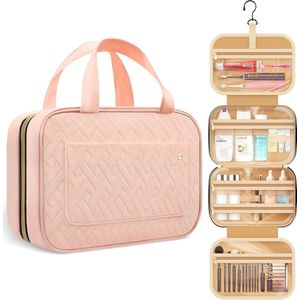 toilettas-dames toilettas-ophangbare toilettas-cosmetische opbergdoos-medium toilettas-waterdichte toilettas-roze