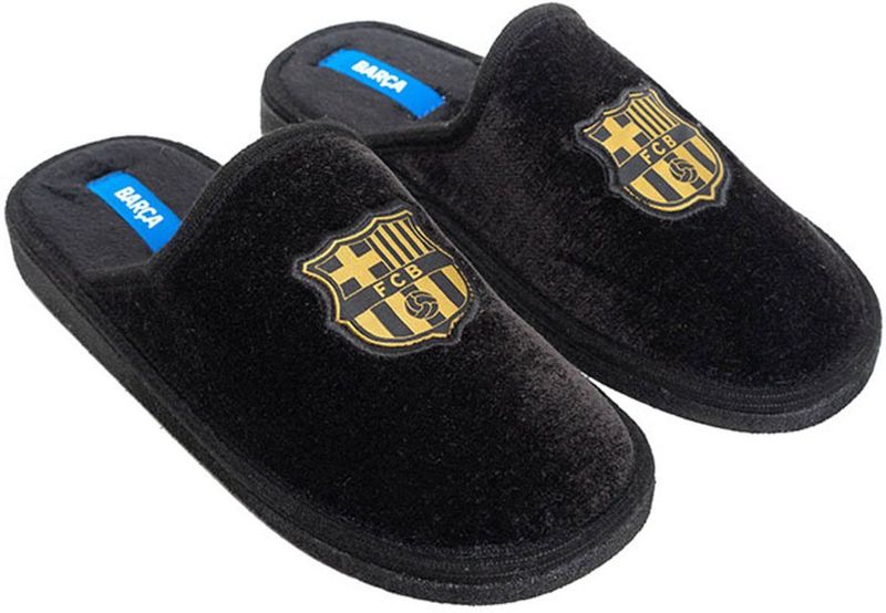 Marpen - FC Barcelona - Pantoffels - Zwart - Effen Ontwerp