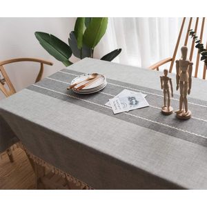 tafelkleed - tafelkleed decoratie van Hoge Kwaliteit / DECORATIEF & MULTIPURPOSE,(140 x 250 cm, Grey)
