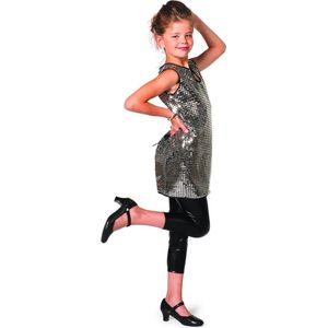 Gala jurkje meisje met zilver pailletten maat 116 - Cadeaus & gadgets kopen  | o.a. ballonnen & feestkleding | beslist.nl