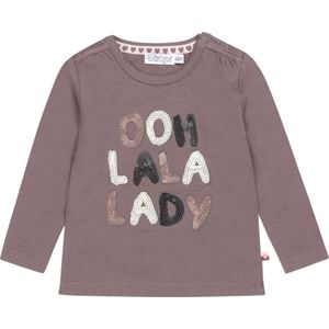 Dirkje-Girls T-shirt ls-Grey Brown - Maat 56