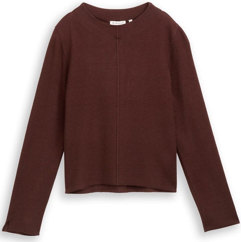 Tom Tailor Cropped gebreide trui met opstaande kraag