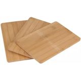 Excellent Houseware - Snijplank Bamboe Set - 3 Stuks - 22x14x0,8 cm - Hout