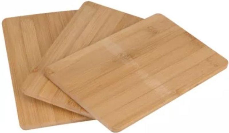 Excellent Houseware - Snijplank Bamboe Set - 3 Stuks - 22x14x0,8 cm - Hout