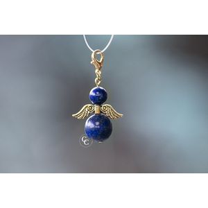 Beschermengel Lapislazuli ( halfedelsteen , Lapis Lazulli ) , Chakra engel , Geluksengel , Goldwing . ( Meerdere varianten beschikbaar !!! )