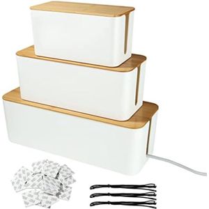 Kabel Opbergbox - Kabel Opbergdoos - Opbergbox Stekkerdoos - Wit