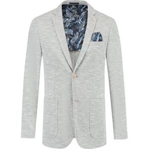 GENTS - Colbert stretch ruit - Polyblend - Lichtgrijs - Maat 54/XXL