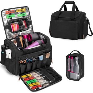 Kapperskoffer - Kapperstas - Visagie - Cosmetica Organizer - Zwart